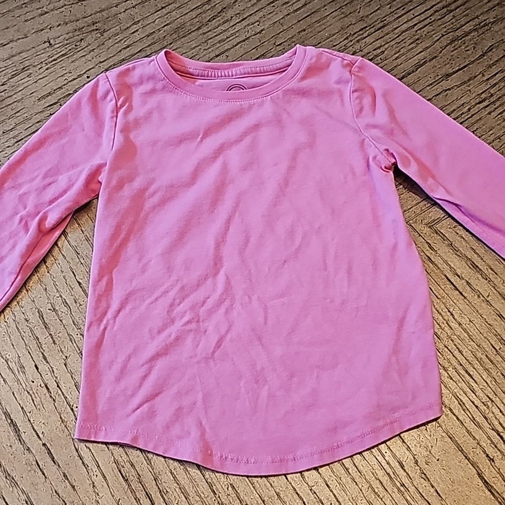 Pink long sleeve top size XS 4-5